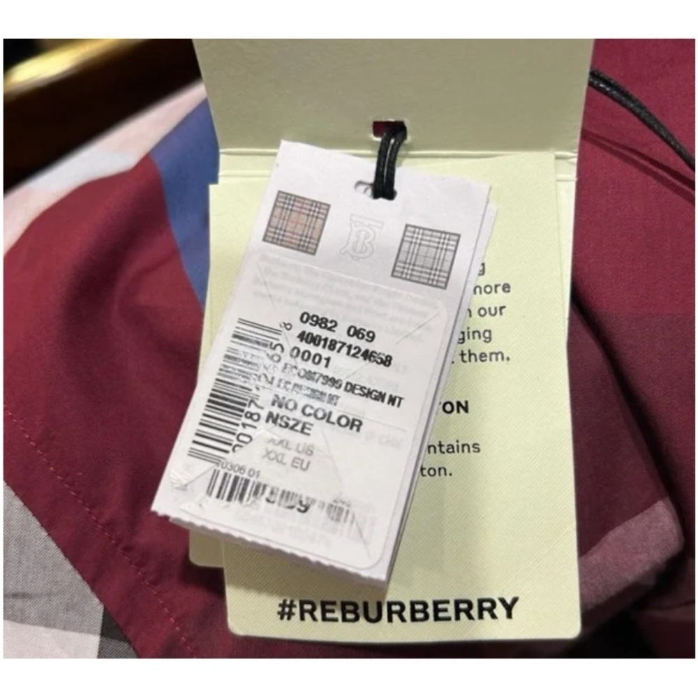Burberry London England Men's Checkered Shirt - Red and Black size XL - Picture 7 of 7
